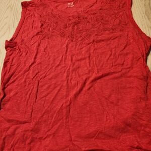 Women's Red Sleeveless Top